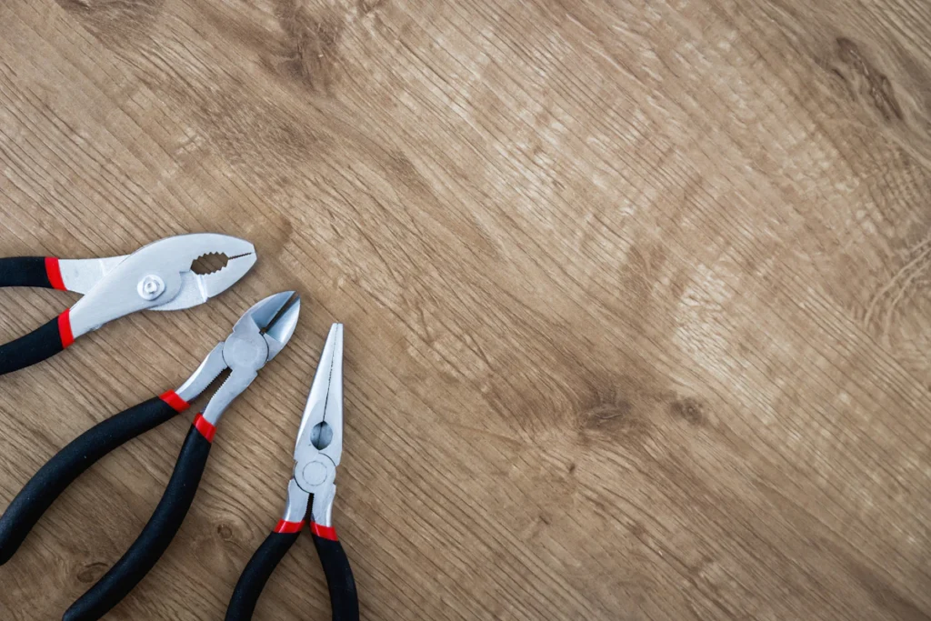 Hand tools used for wood floor repair