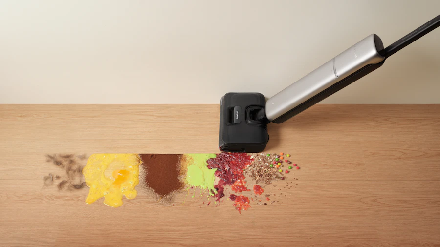 Cleaning up spills on a wooden floor