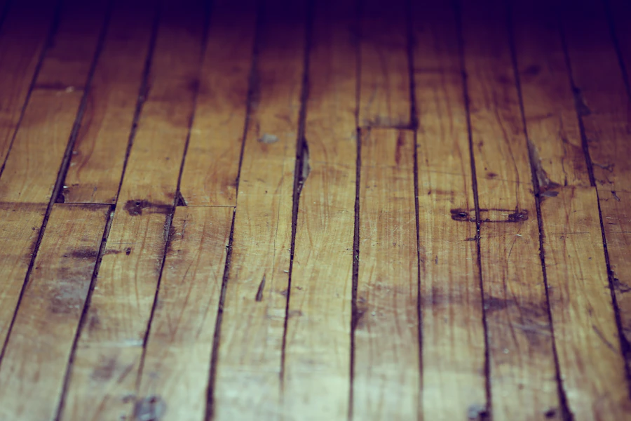Rustic wooden floor showing natural grain and texture